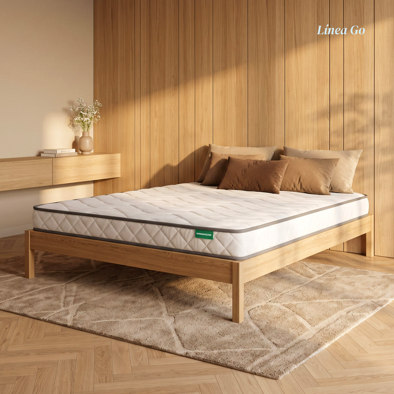 Colchoneta Matrimonial Kingshouse | Memory Foam 12cm En Caja