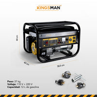 Thumbnail for Generador Portatil De Luz 110/220v A Gasolina 7.5hp 3000w Amarillo King3000