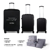 Thumbnail for Set de 3 Maletas Rígidas con Ruedas Carry On 10 kg, 20 kg