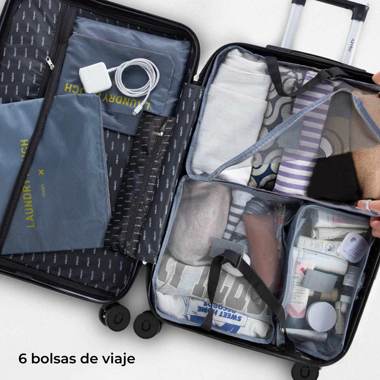 Set de 3 Maletas Rígidas con Ruedas Carry On 10 kg, 20 kg