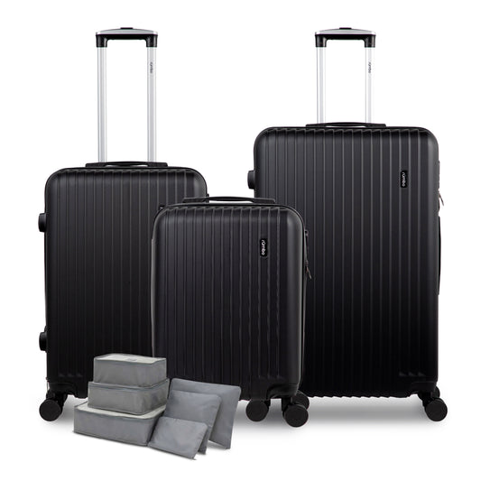 Juego 3 Maletas de Viaje Rígidas Ruedas 360 Bolsas de Viaje Candado TSA