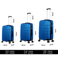 Thumbnail for Set de 3 Maletas Rígidas con Ruedas Carry On 10 kg, 20 kg