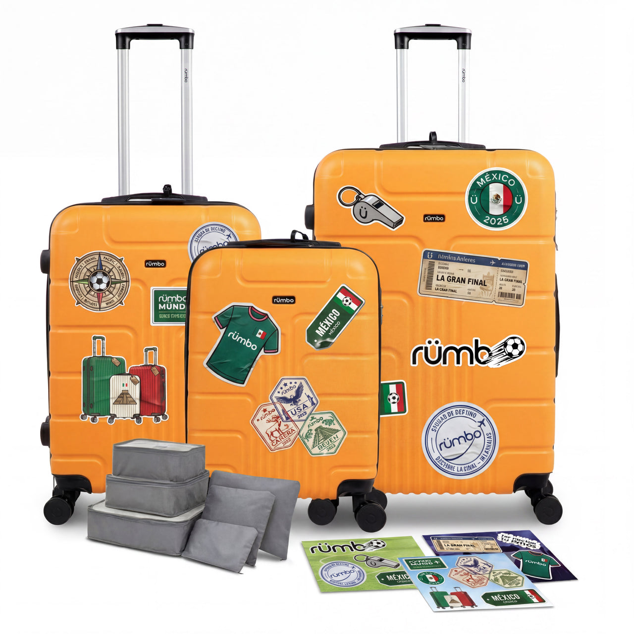 Maletas de Viaje 20”, 24” y 28” con Stickers Futbol