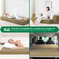Thumbnail for Colchón Plegable Matrimonial 3 en 1 Futón Sofá Tipo Japonés