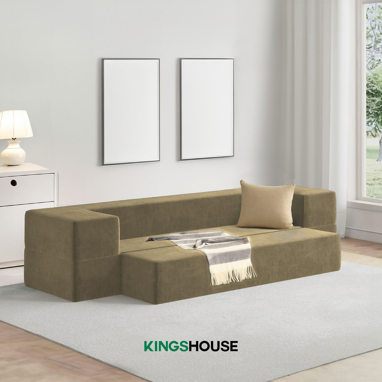 Colchón Plegable Matrimonial 3 en 1 Futón Sofá Tipo Japonés