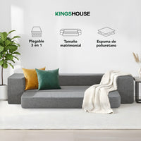 Thumbnail for Colchón Plegable Matrimonial 3 en 1 Futón Sofá Tipo Japonés