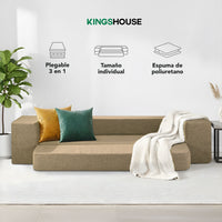 Thumbnail for Colchón Plegable Individual 3 en 1 Futón Sofá Estilo Japonés