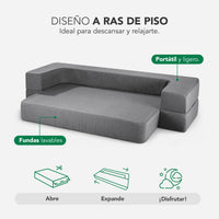 Thumbnail for Colchón Plegable Individual 3 en 1 Futón Sofá Estilo Japonés