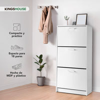 Thumbnail for Mueble Zapatero para Entrada o Recibidor 18 Pares Zapatos