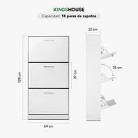 Thumbnail for Mueble Zapatero para Entrada o Recibidor 18 Pares Zapatos