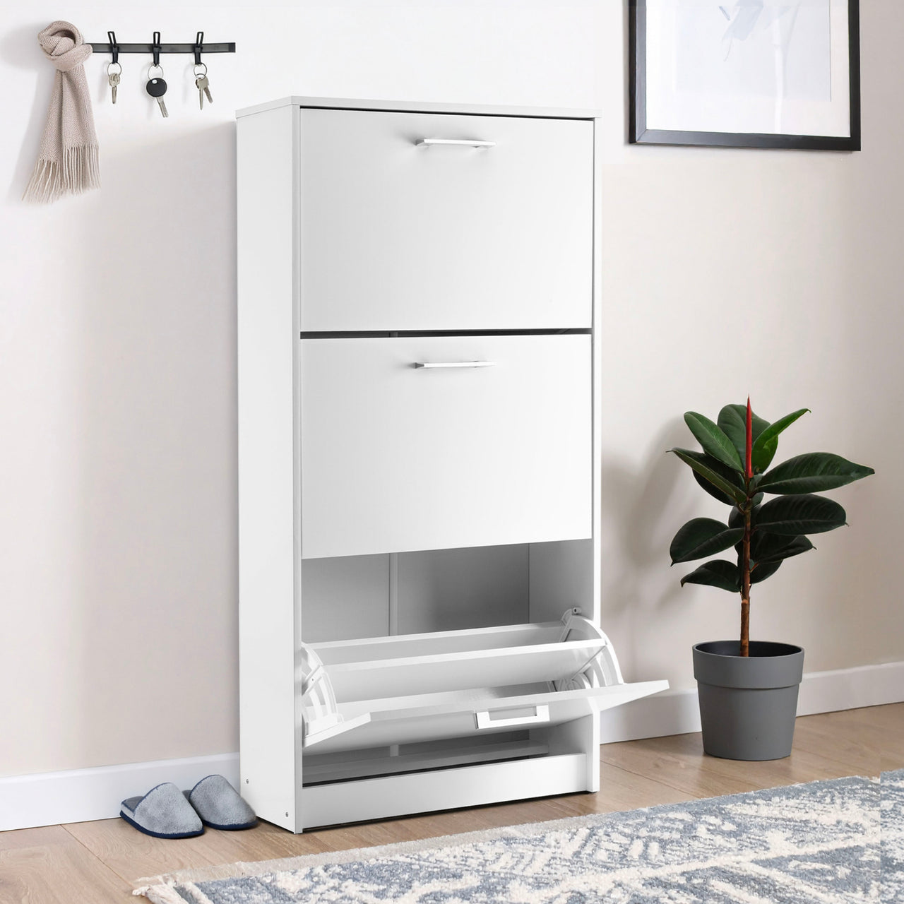 Mueble Zapatero para Entrada o Recibidor 18 Pares Zapatos