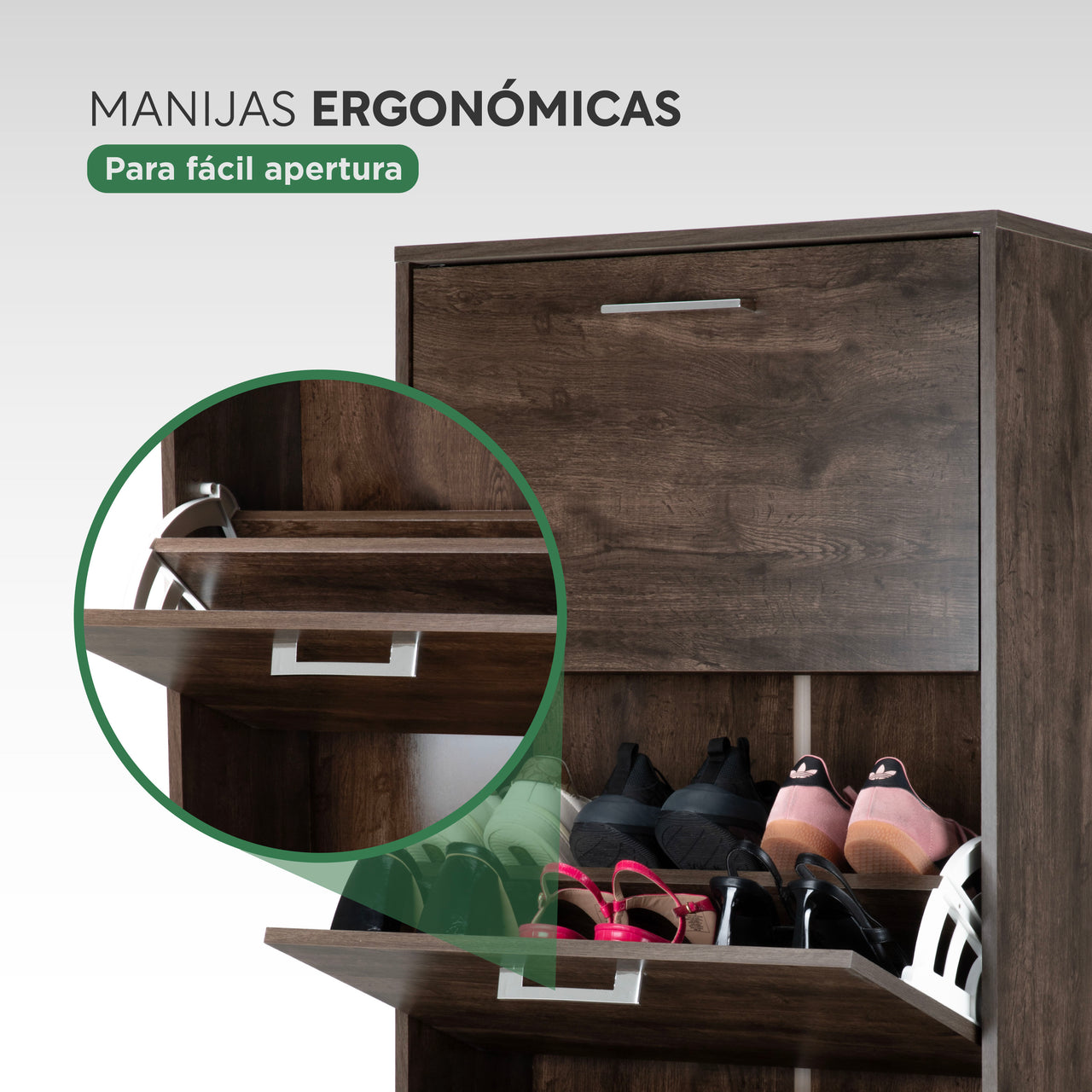 Mueble Zapatero para Entrada o Recibidor 18 Pares Zapatos