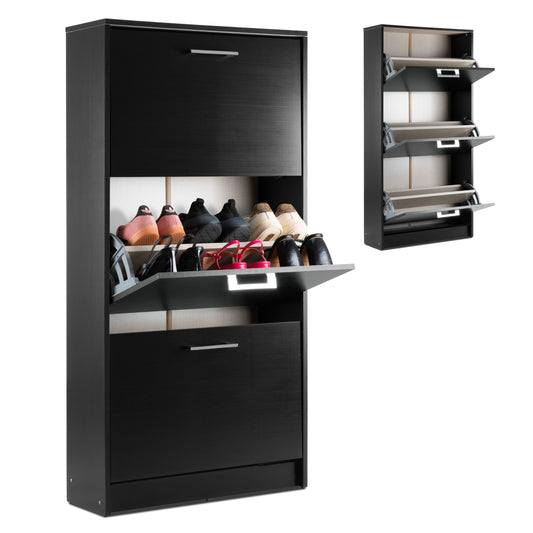 Zapatero Organizador Zapatera De Madera 18 Pares 3 Niveles