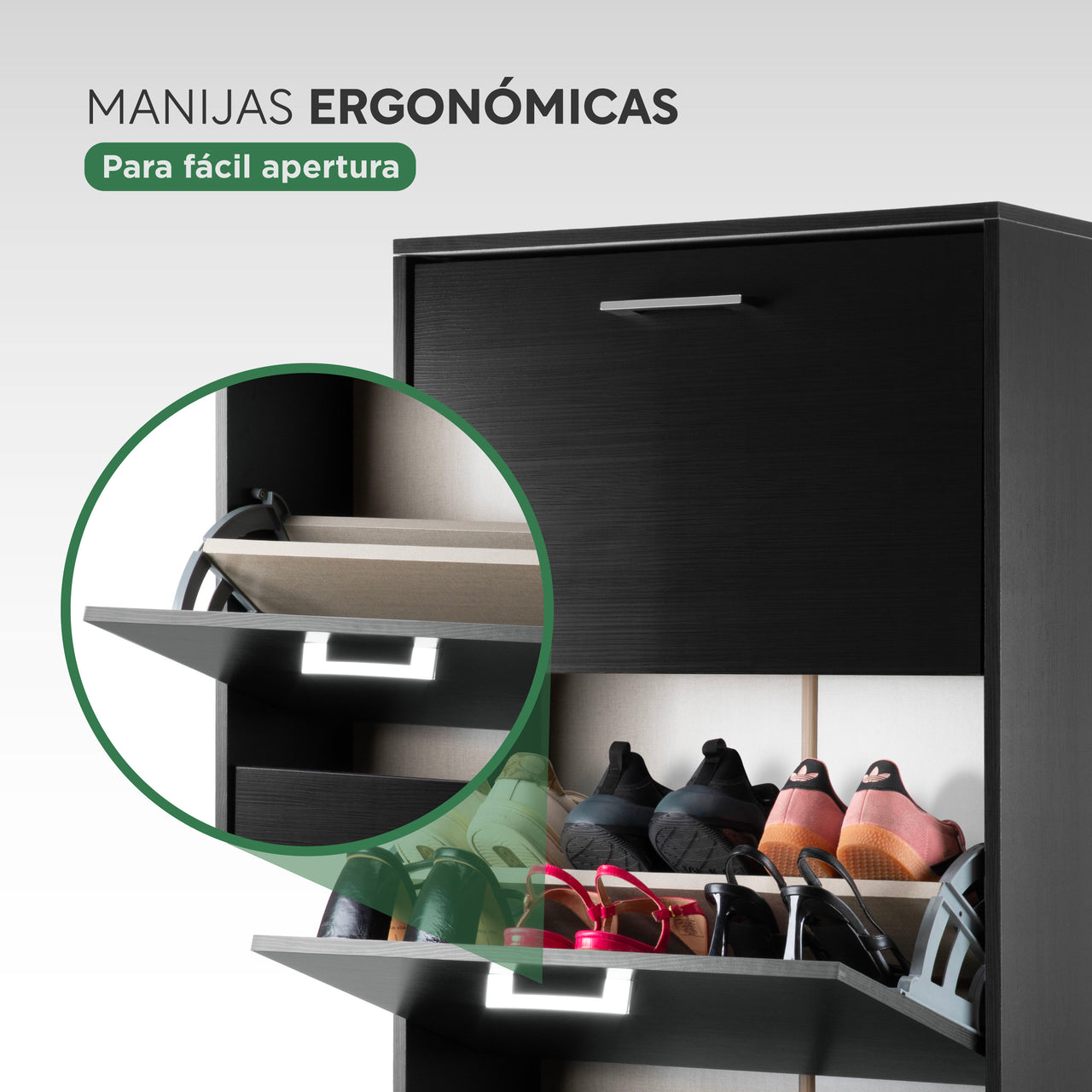 Mueble Zapatero para Entrada o Recibidor 18 Pares Zapatos