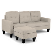 Thumbnail for Sofá Sala Esquinera Izquierda Sillón Reversible Madera
