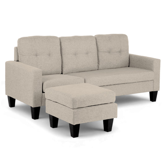 Sofá Sala Esquinera Izquierda Sillón Reversible Madera