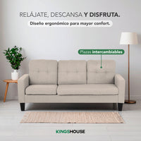 Thumbnail for Sofá Sala Esquinera Izquierda Sillón Reversible Madera