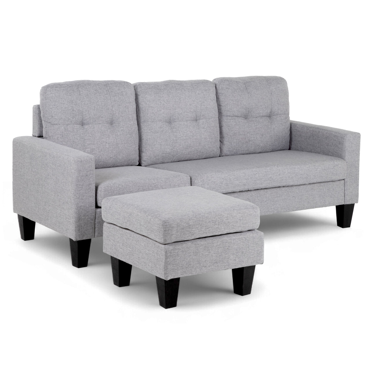 Sofá Sala Esquinera Izquierda Sillón Reversible Madera
