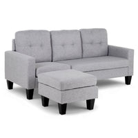 Thumbnail for Sofá Sala Esquinera Izquierda Sillón Reversible Madera
