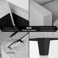 Thumbnail for Sofá Sala Esquinera Izquierda Sillón Reversible Madera