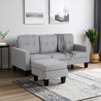 Thumbnail for Sofá Sala Esquinera Izquierda Sillón Reversible Madera