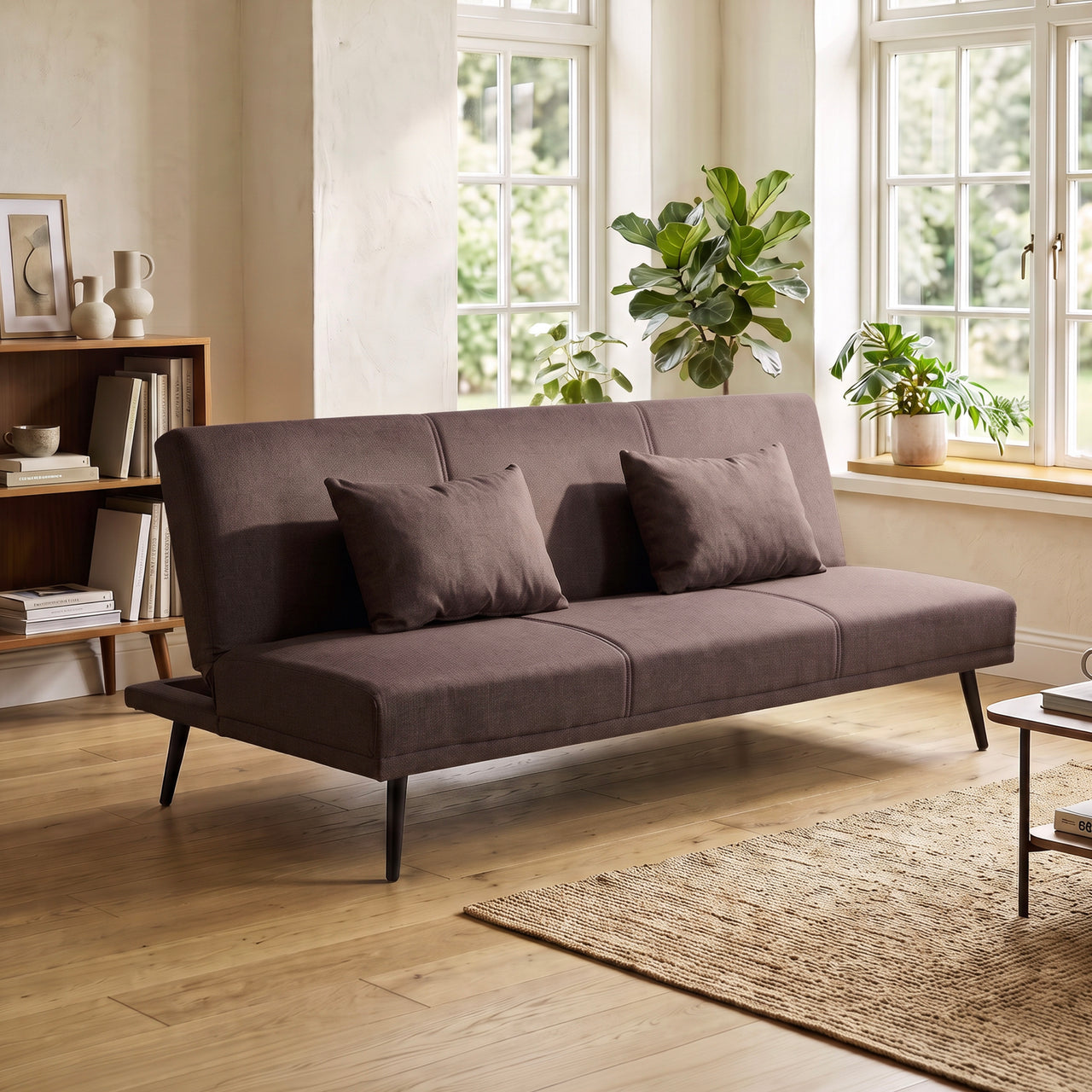Sofá Cama Individual Reclinable Plegable de 3 Posiciones