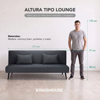 Thumbnail for Sofá Cama Individual Reclinable Plegable de 3 Posiciones