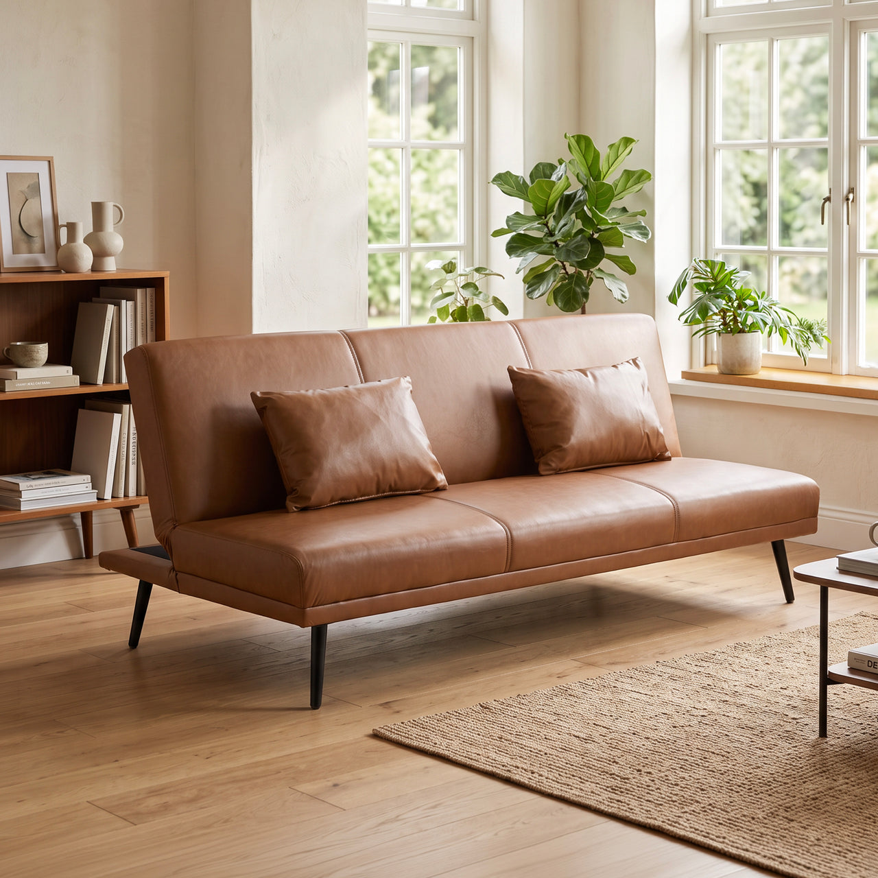 Sofá Cama Individual Reclinable Plegable de 3 Posiciones