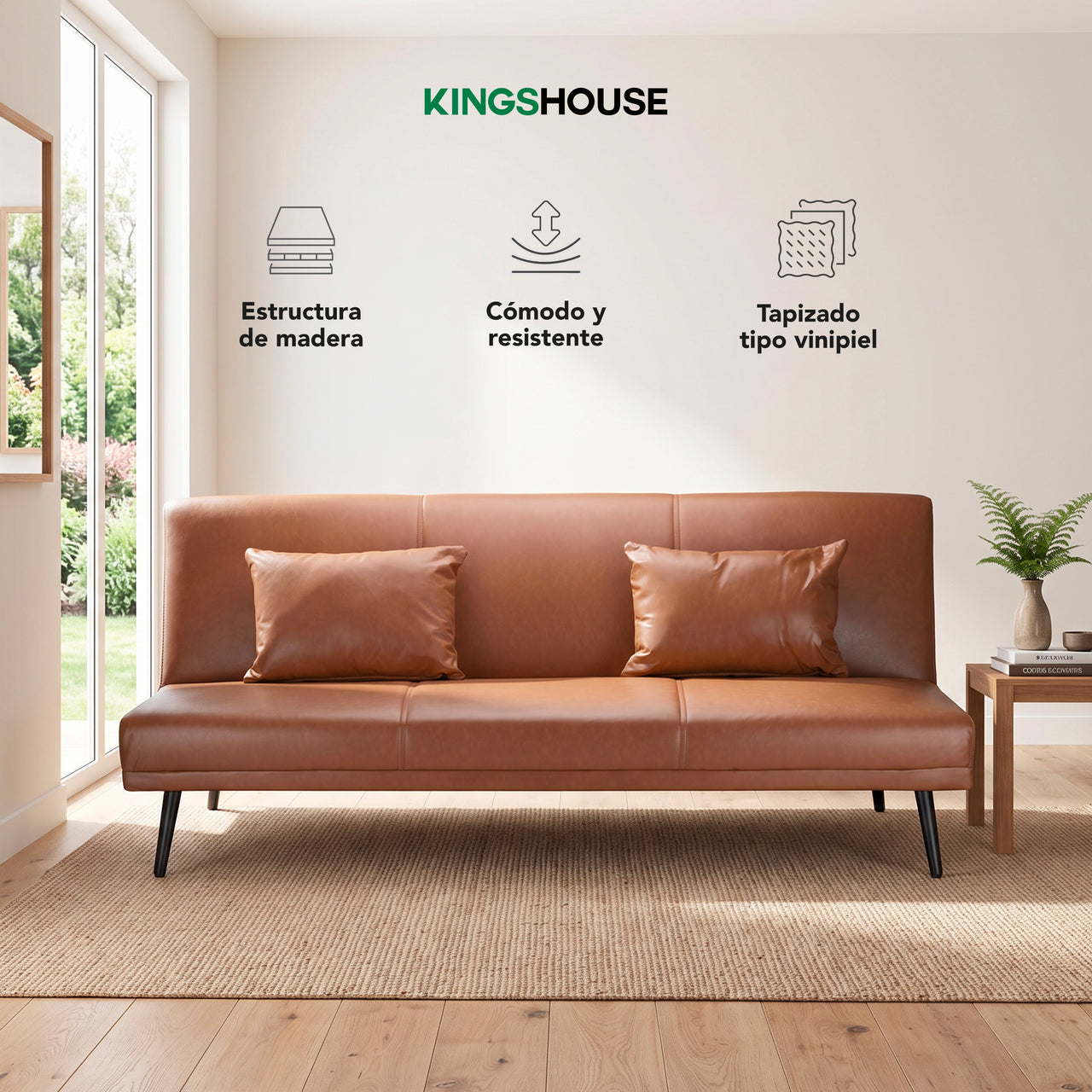 Sofá Cama Individual Reclinable Plegable de 3 Posiciones