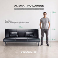 Thumbnail for Sofá Cama Individual Reclinable Plegable de 3 Posiciones