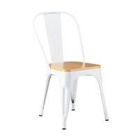 Thumbnail for Silla Tolix Metal Asiento Madera Vintage Restaurante Moderna