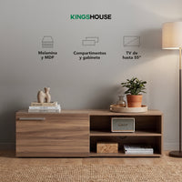 Thumbnail for Mueble TV 55” con Almacenamiento Moderno de Madera