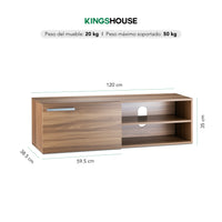 Thumbnail for Mueble TV 55” con Almacenamiento Moderno de Madera