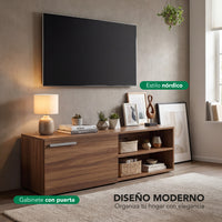 Thumbnail for Mueble TV 55” con Almacenamiento Moderno de Madera
