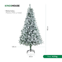 Thumbnail for Árbol Navidad Nevado 1.80 m Artificial 800 Ramas con Soporte