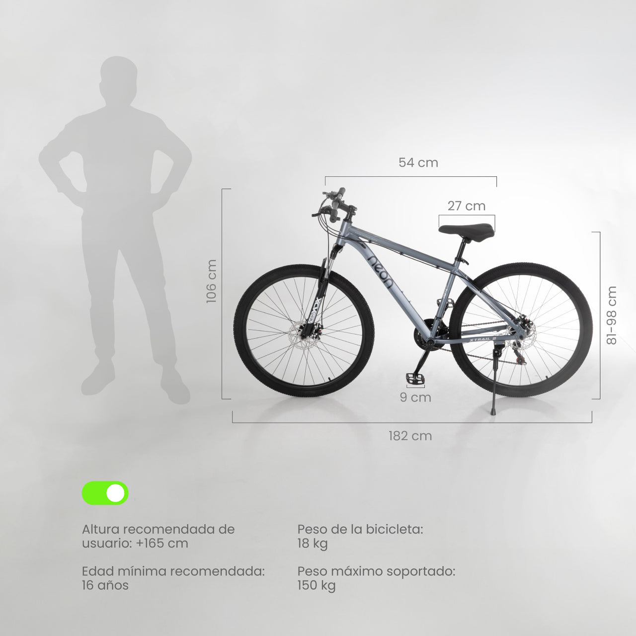 Bicicleta De Montaña Rodada 29 Frenos 21V Aluminio