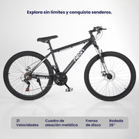 Thumbnail for Bicicleta Montaña R26, 21 Velocidades Resistente y Ligera