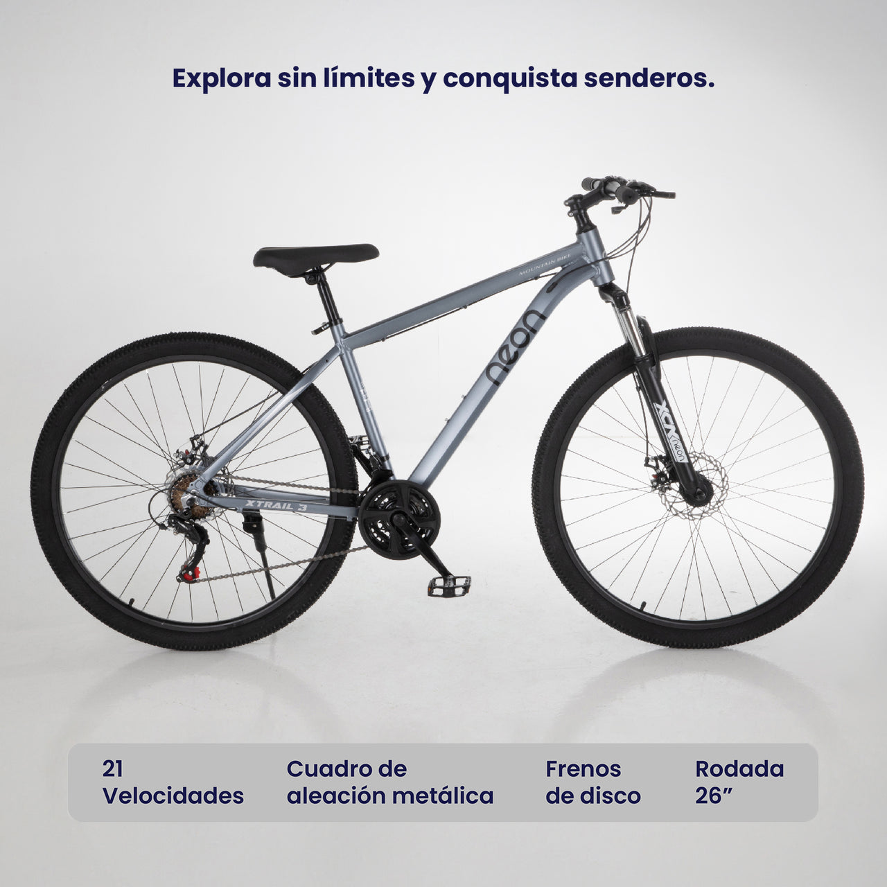 Bicicleta Montaña R26, 21 Velocidades Resistente y Ligera