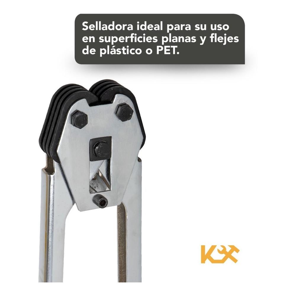 Flejadora Profesional Para Fleje Plastico de 13 a 19 mm Juego de 2 Pzs Kingsman