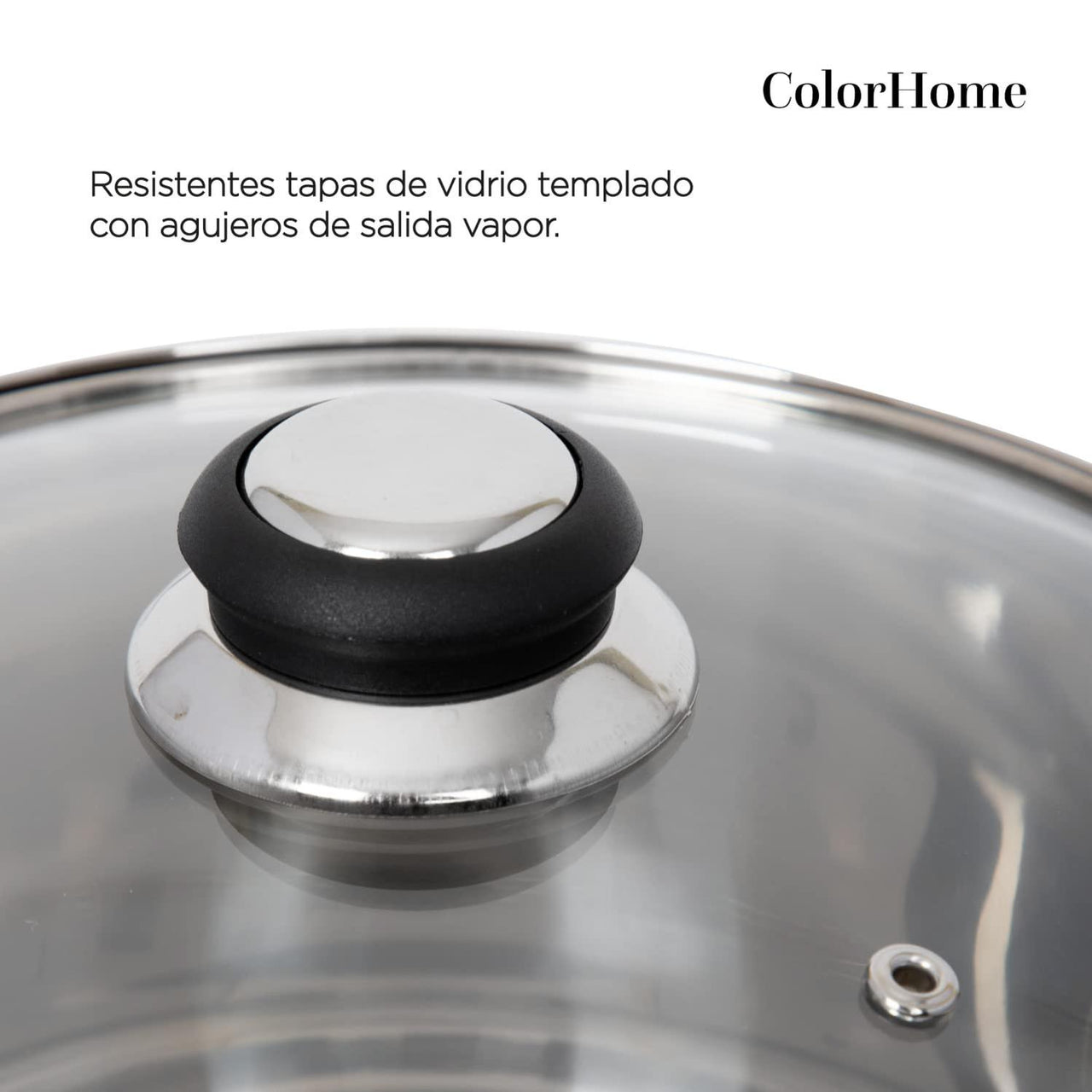 Batería de Cocina 7 Piezas Acero Inoxidable Tricapa