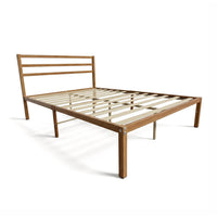 Thumbnail for Base Cama Matrimonial Metal y Madera Minimalista Resistente