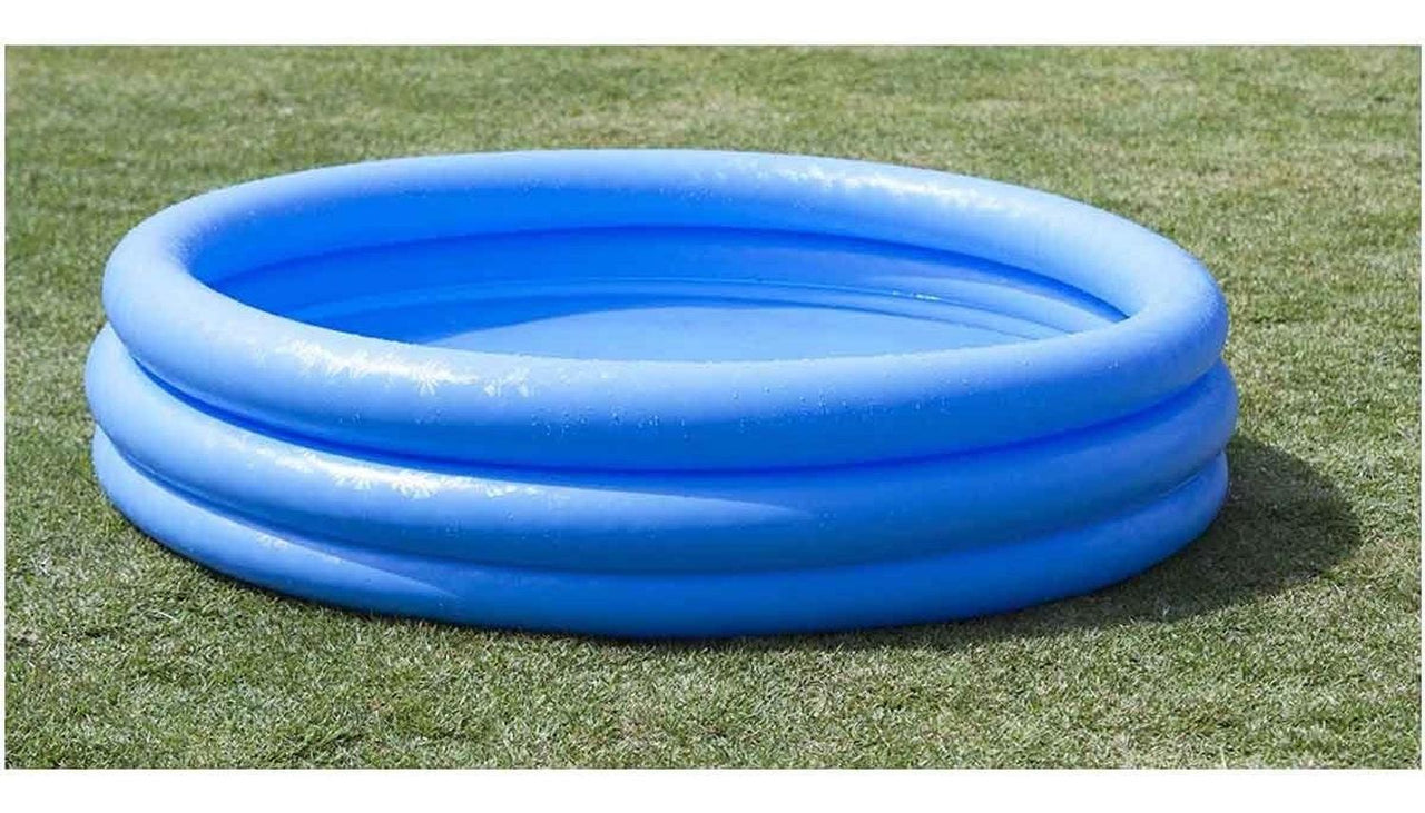 Alberca Inflable Circular Crystal Azul De Niño Hogar Intex