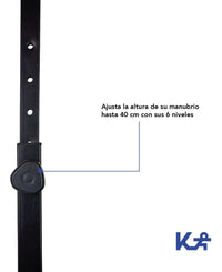 Thumbnail for Trampolín 50” Hexagonal Plegable en 2 C/Soporte Ajustable Cap. 200 Kg C/6 Ligas color negro Kingsports