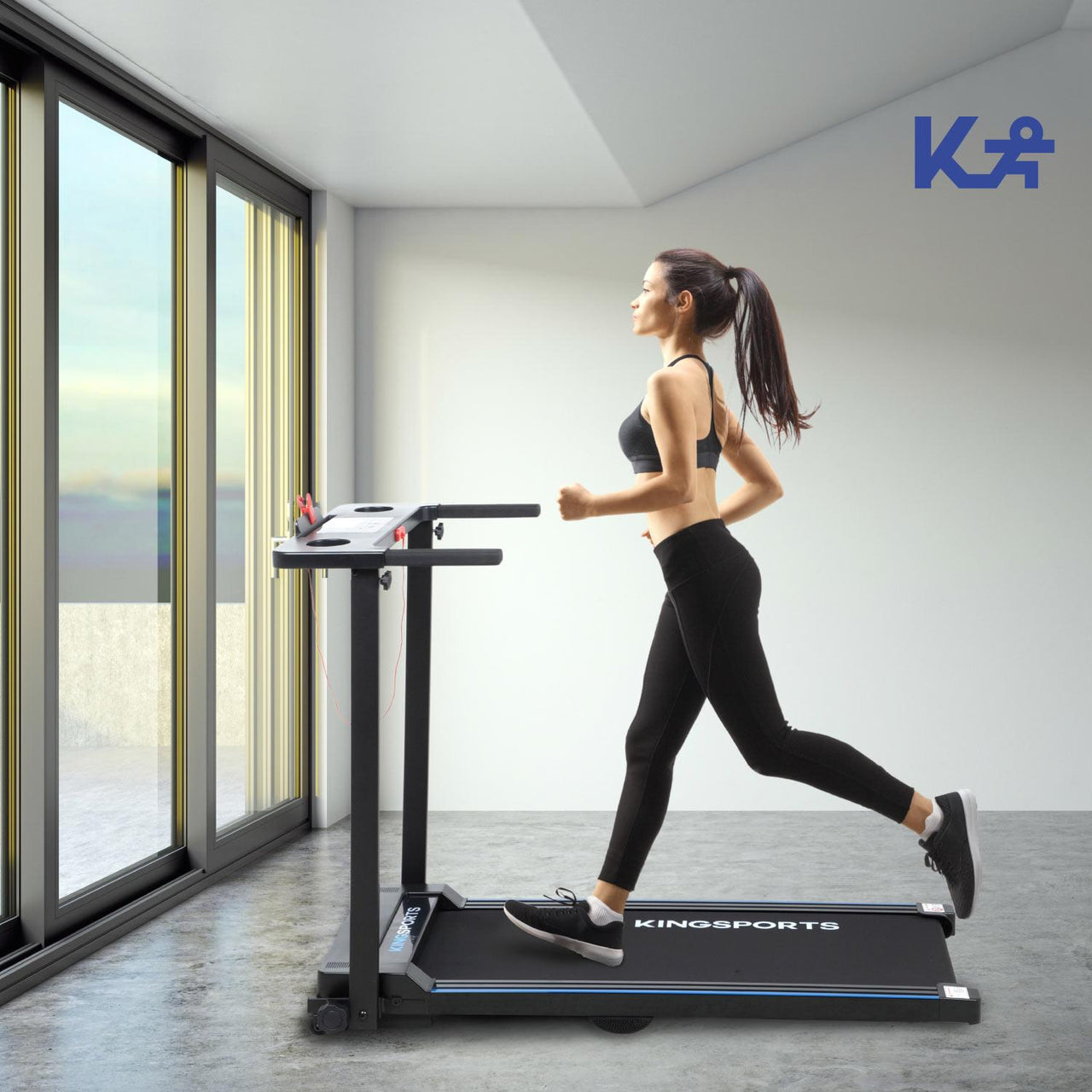 Caminadora Electrica Plegable Color Negro Kingsports