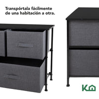 Thumbnail for Comoda Cajonera de 5 Cajones Mueble Organizador Tela Madera
