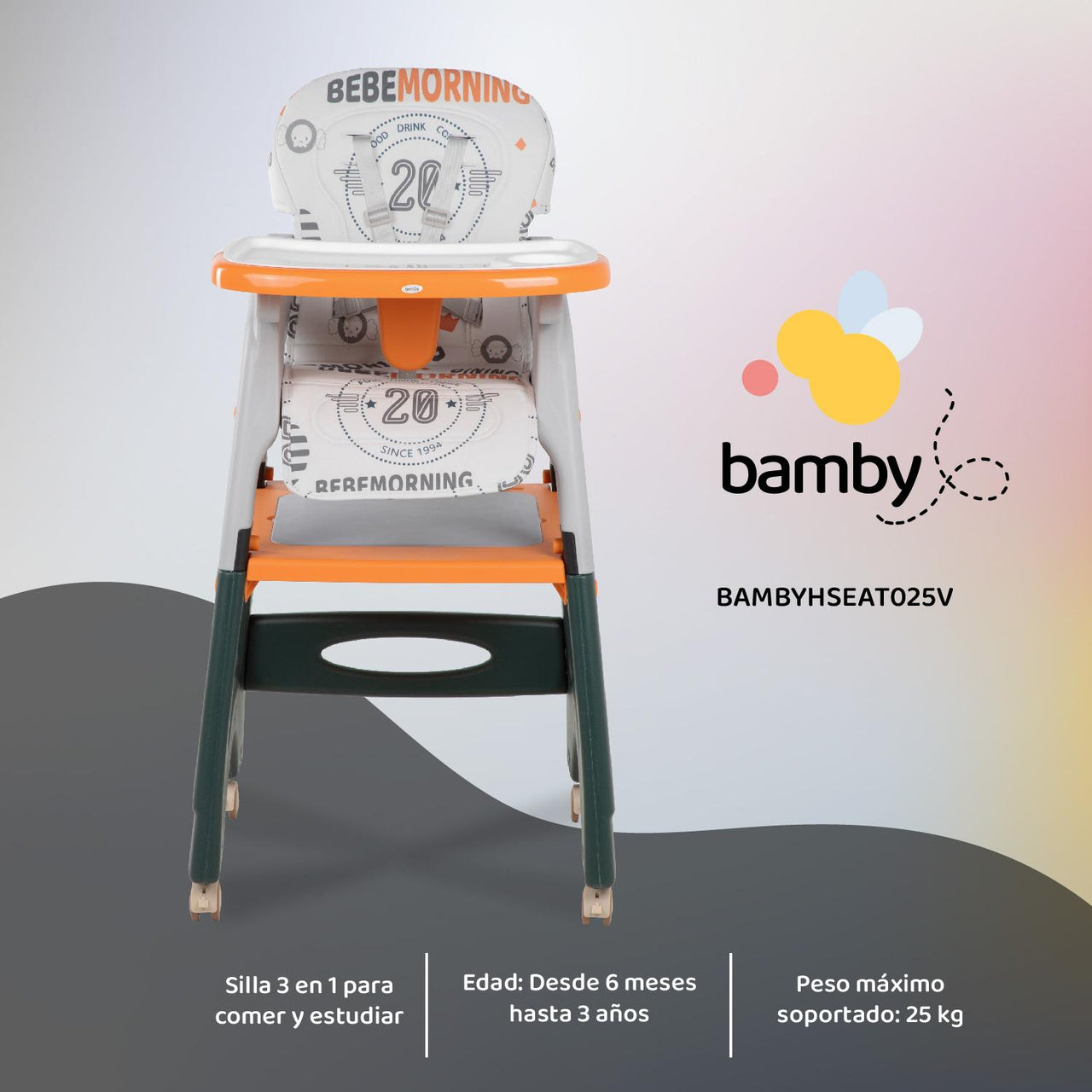 Silla Periquera Bebe Convierte Mesa Actividades - Escritorio