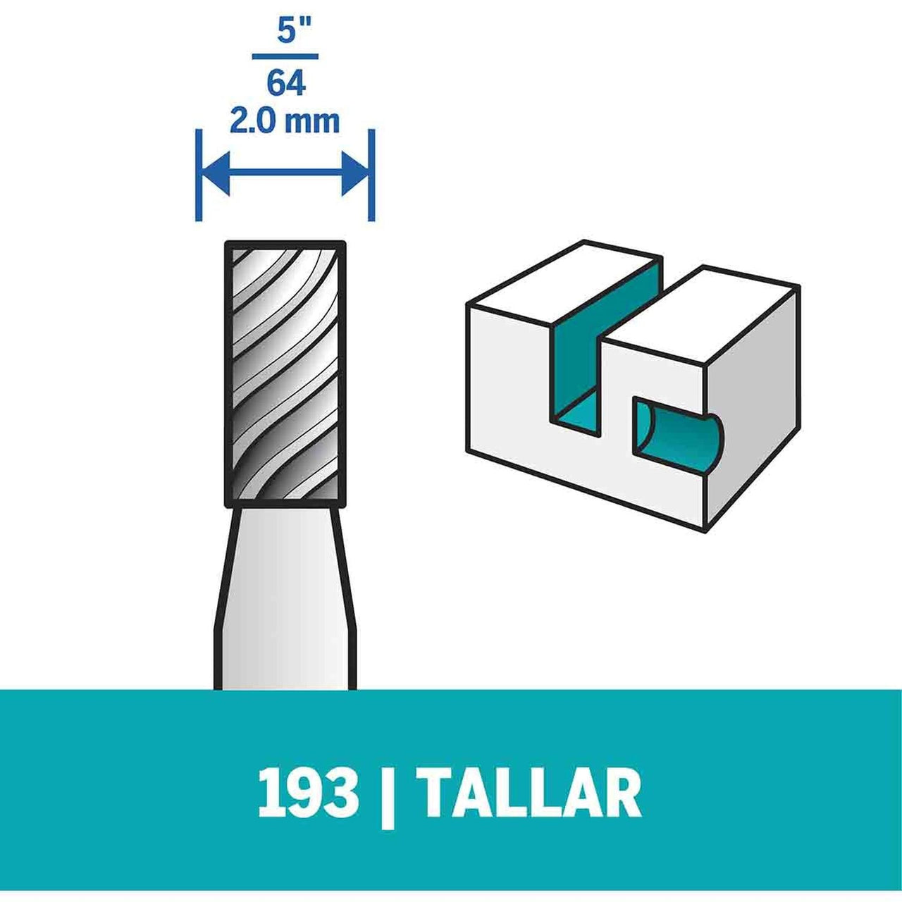 Accesorio Escariador 193 Alta Velocidad Paralelo 5/64 In 2615000193 Dremel