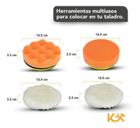 Thumbnail for Accesorio Pulir para Taladro Juego con 6 Pcs 125 mm Kingsman