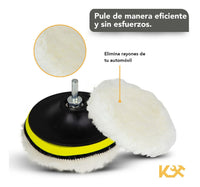 Thumbnail for Accesorio Pulir para Taladro Juego con 6 Pcs 125 mm Kingsman