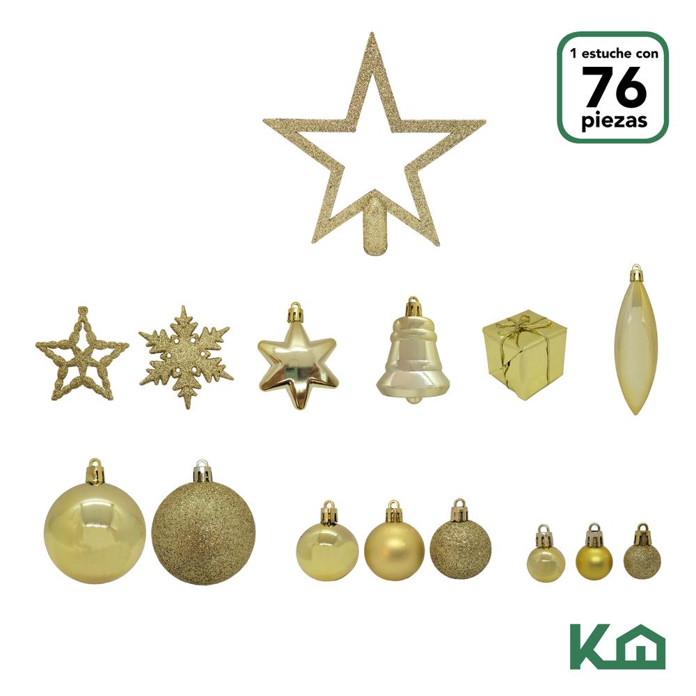 Adornos Navidad 76pz Para Arbol Decoracion Esferas Navideñas